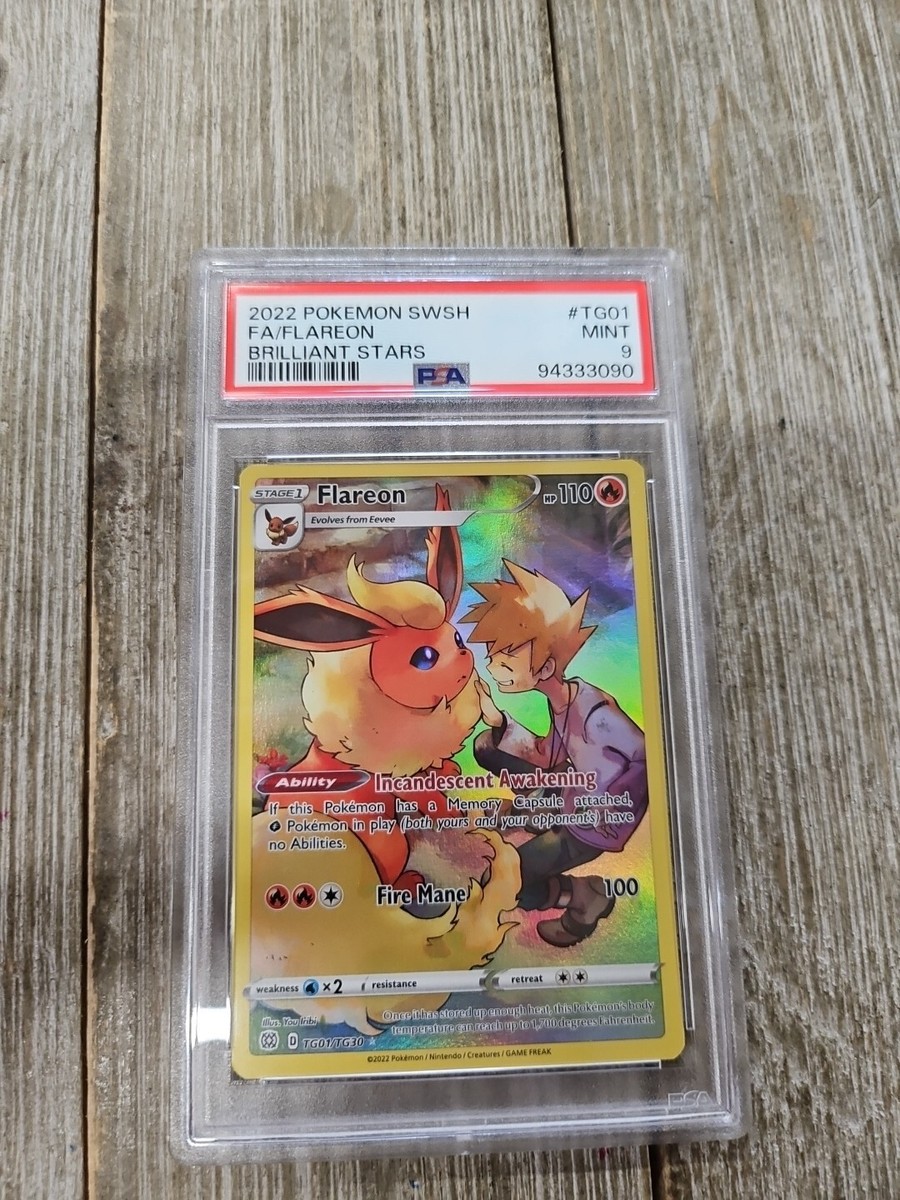 PSA 9 2022 Pokemon SWSH FA/Flareon Brilliant Stars | eBay