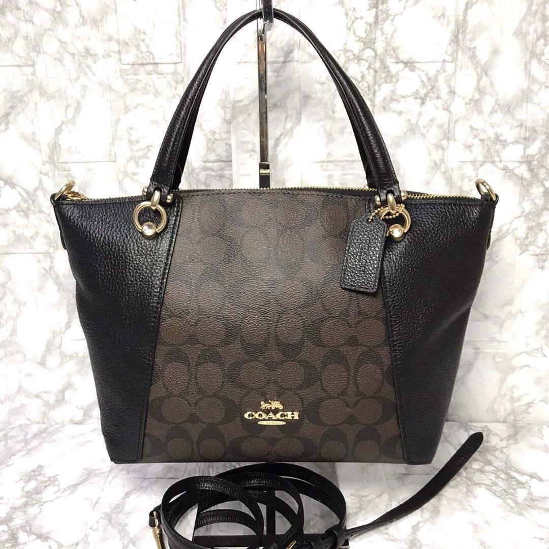 Borsa Coach Casey Signature Canvas marrone/nero C6230 Outlet NUOVA