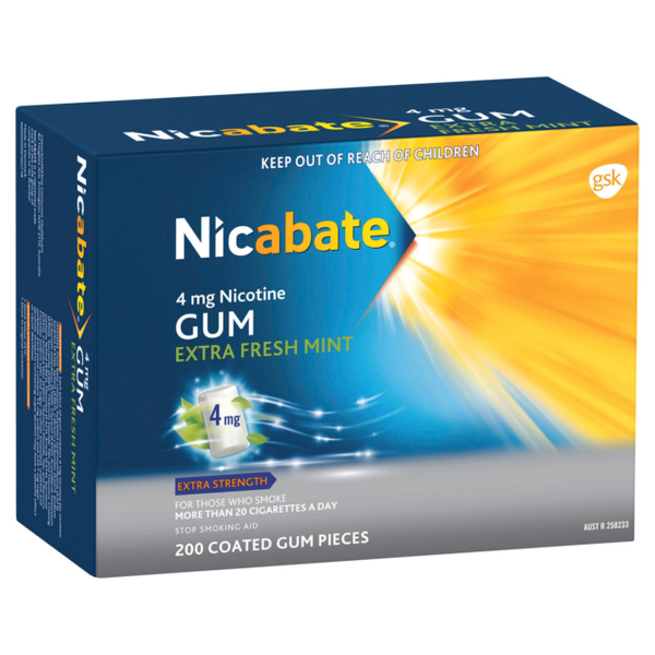 Nicabate 4mg Chewing Gum Pack of 1x200 for sale online eBay