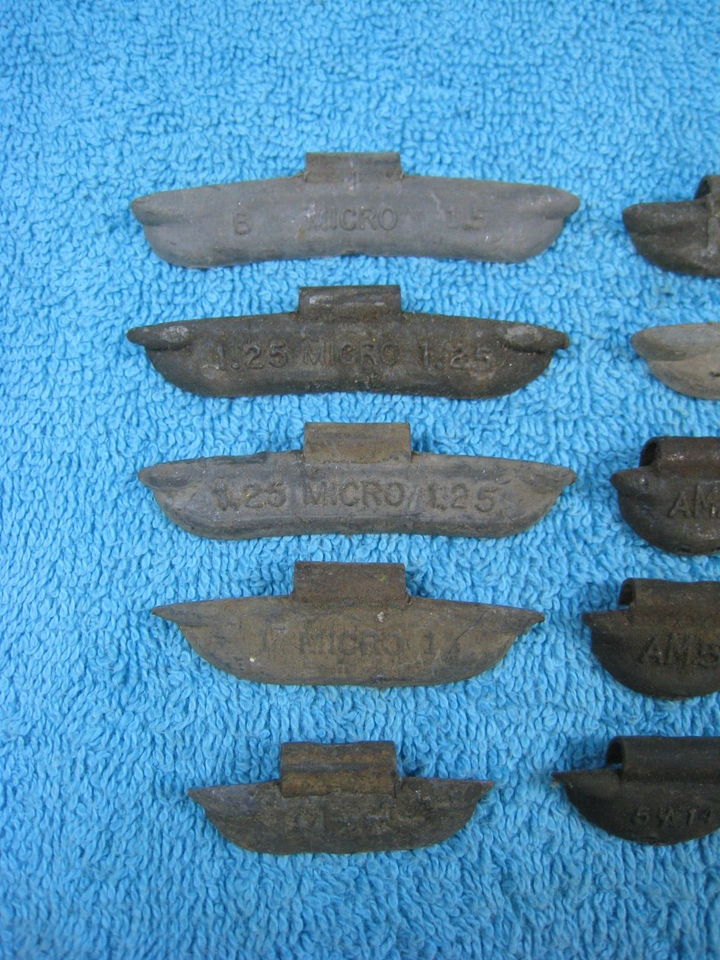 Lot of 17 Vintage MICRO Winged Lead Wheel Weights for Steel Wheels OE OEM Parts eBay
