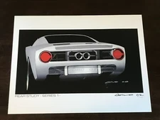 Ford Motor Co. Print (24"x18") Rear Study-Series 1-Signed by Camilo Pardo