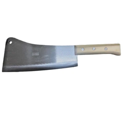 MANNAIA TIPO MACELLAIO IMPUGNATURA MANICO LEGNO DA 29 CM ACCIAIO FORGIATO