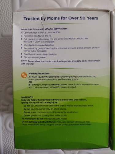 Playtex Baby Nurser Drop-Ins Disposable 4oz Liners BPA Free Lot of (2) Read - Picture 11 of 13