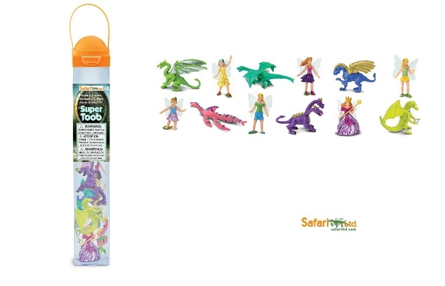 Safari Ltd 100104 Fairies & Dragons 12 Minifigures Series Theme Area