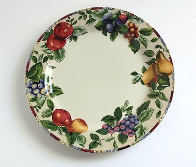 #ad Sakura Oneida Sonoma Excell Dinner Plate Fruits 10 7 8quot; Retired Stoneware $11.20