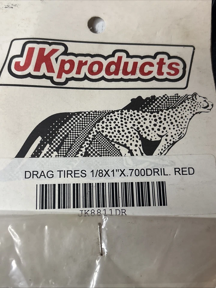Neumáticos y llantas de arrastre JK Products 1/8 X 1” X 700 taladro. Rojo Nuevo JK8811DR Foto 3 de 4