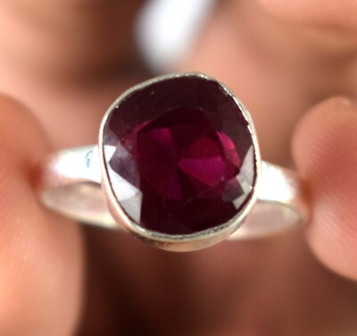 Zertifizierter Burma roter Rubin Kissen 11,05 ct natürlicher Edelstein Ring Glück Geschenk
