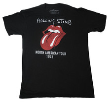 Rolling Stones T Shirt North American Tour 1975 Classic Logo Sz Medium Rock Band