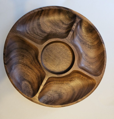 Crate and Barrel Tondo Acacia Wood 5 Part Server Philippines Made