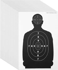 Juvale 50 Paper Targets for Shooting Range Practice - 17 x 25 Inch Silhouette St
