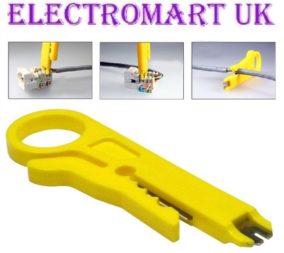 2 X TELEFON NETZWERK IDC RJ45 CAT5E CAT6 KABEL DRAHT ABISOLIERER STANZWERKZEUG