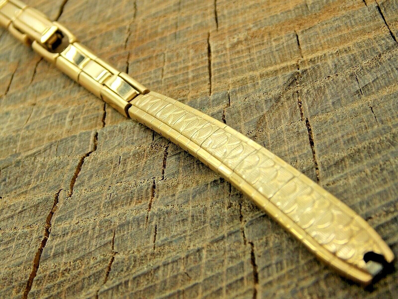 Vintage NOS Unused Finesse USA Butterfly Clasp C-Ring Gold Filled Watch Band