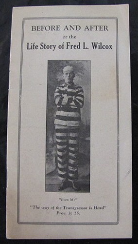 Life Story of Fred L Wilcox Reformed Convict Pamphlet 1929 - Imagen 1 de 5