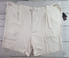 Vintage Axis 100% Silk Shorts Ivory Mens Size...