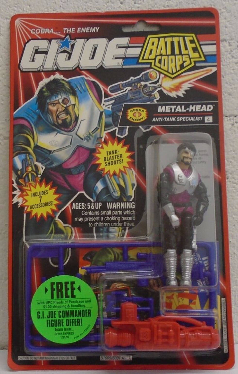 GI Joe Cobra Metalhead Anti-Tank 1994 3.75