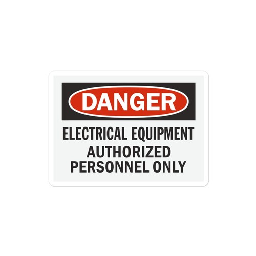 Danger Electrical Equipment Authorized Personnel Only Safety Sticker - Picture 3 of 4
