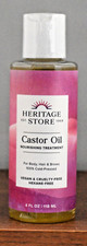 Heritage Store Castor Oil 4 fl oz Nourishing Treatment 100 Cold Pressed 118ml