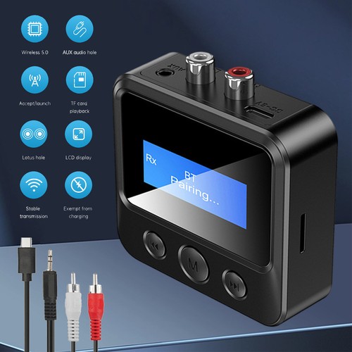 Adaptateur audio Bluetooth émetteur-récepteur numérique 3,5 mm AUX vers RCA HiFi noir - Photo 17/19