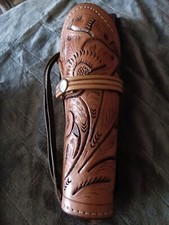 Mexican Tooled Holster Measures Approx 8 1/2"