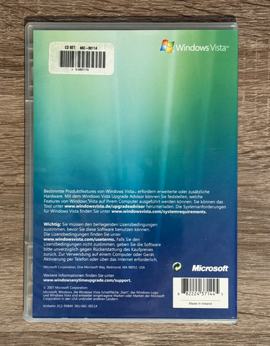 Windows Vista Ultimate OEM 32-Bit, Original Inkl. Produktschlüssel und DVD Hülle - Bild 3 von 4