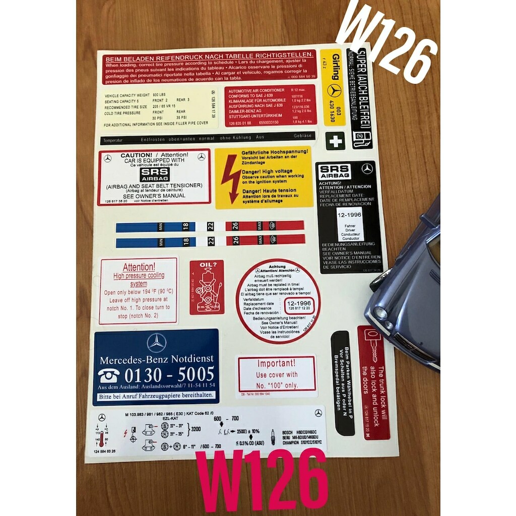 560SELステッカー 輸入品 ステッカー W126 560SEC / 560SEL メルセデス ベンツ
