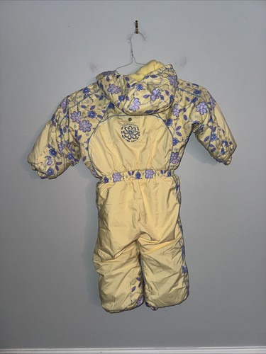 Obermeyer Hooded Ski Snow Suit Kids Size 2 With I-grow System Yellow Purple - Picture 5 of 8