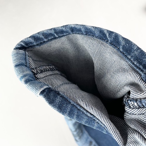 Levi's Altered Track Pants Mens S Medium Blue Denim Logo Tapered Hemmed Big E - Picture 14 of 15