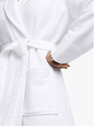 Waffle Spa Robe/Dressing Gown Unisex White John Lewis RRP £59.00 CA2 - Picture 8 of 8