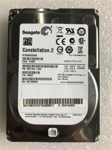 ST9500620NS Seagate Constellation.2 500GB SATA Internal 7200RPM 2.5" HDD - Picture 1 of 3