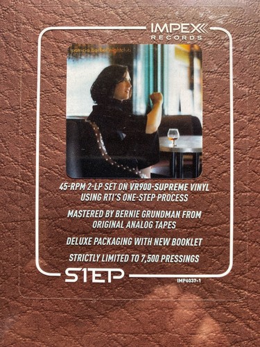 Patricia Barber: Nightclub - Impex 1STEP 2LP Vinyl Box 45rpm Numbered Limited Ed - Picture 2 of 5