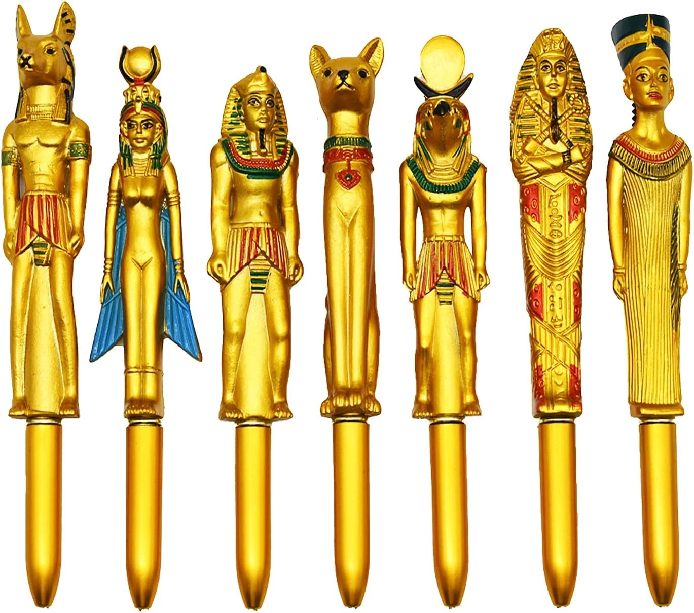 5 pièces nouveauté stylos pharaon égyptien stylos égyptiens stylo à bille rétractable créatif