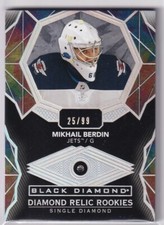 2020-21 Black Diamond Hockey Mikhail Berdin Single Diamond Relic Rookies #25/99