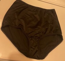 Vtg Vassarette Second Skin Satin Sz-L Panty Black Style 40-001