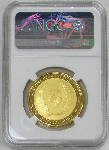 2018 GOLD ST. KITTS & NEVIS 1oz PELICAN NGC MINT STATE 69 - Picture 2 of 2