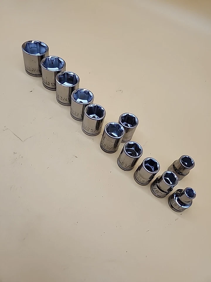 WILLIAMS - Lote de 12 juegos de enchufes de accionamiento SAE 1/2” poco profundos de 6pt (7/8" - 1/4”) Foto 2 de 4