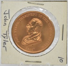 John Tyler Peace Friendship US Mint Coin 1 1/4