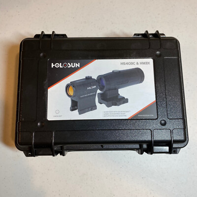 Holosun HS403C 2 MOA Dot Micro Red Dot Sights & HM3X 3X Magnifier