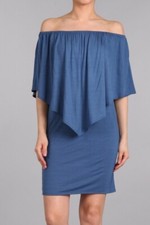 💐Chatoyant 4 Way Convertible Dress Denim Blue Large💐