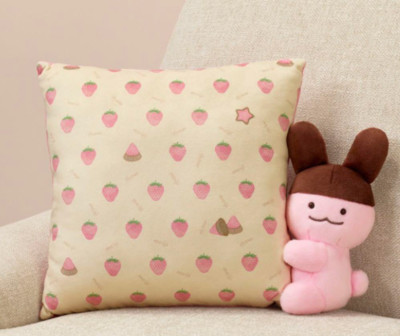 Meiji Apollo 2023 Kissen mit Plüschpuppe 300 mm Strawberry Chocolate ichibankuji