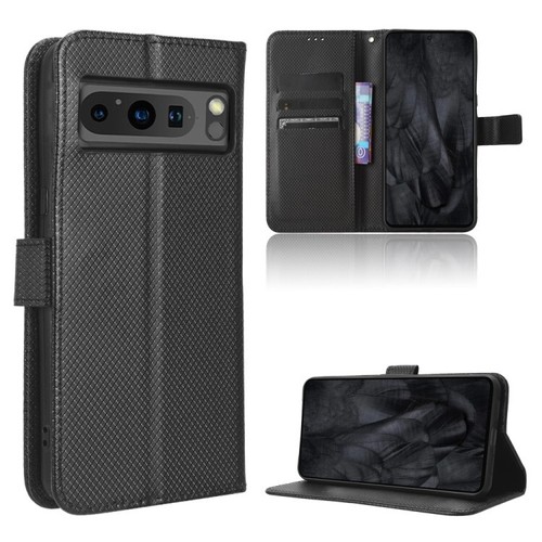 For Google Pixel 8 Pro Diamond Texture Leather Phone Case Cover Shell Double