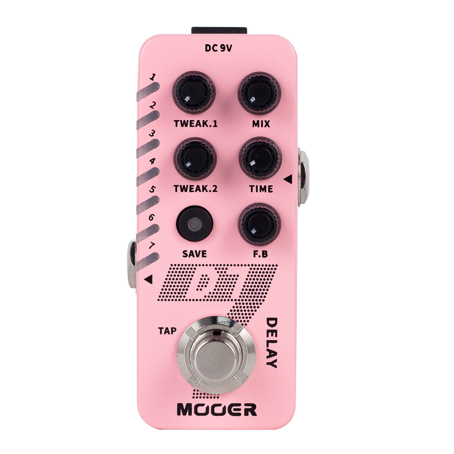 The MOOER D7 Delay Pedal 6 Customizable Delay Effects Built-in LOOPER LED  Lights