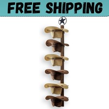 Cowboy Hat Rack Cowboy Hat Holder 6 Pieces Western Hat Rack For Wall With Natura