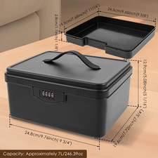 Digital Password Lock Safe Box Plastic Large Capacity Medication Storage Box 