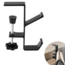 Clamp On Desk Mount Bag Holder Hook Adjustable Arm Backpack Handbag Hanger