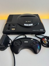 Sega Mega Drive 1 Black Console - Tested Working With Cables & 1 Controller  PAL