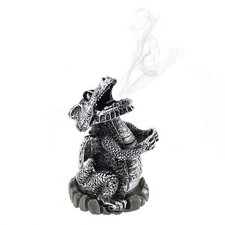 Image of Silver Dragon Incense Cone Holder