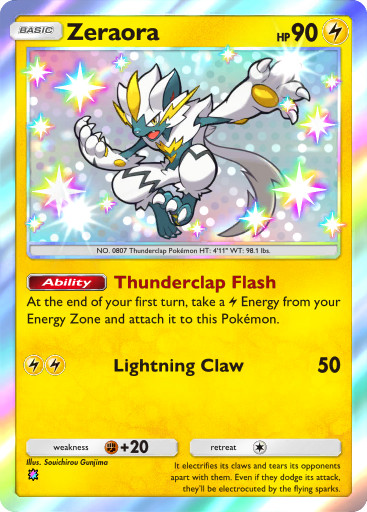 【READY 】Zeraora [Shiny]🌟 English Card - Pokemon TCG Pocket - Trade