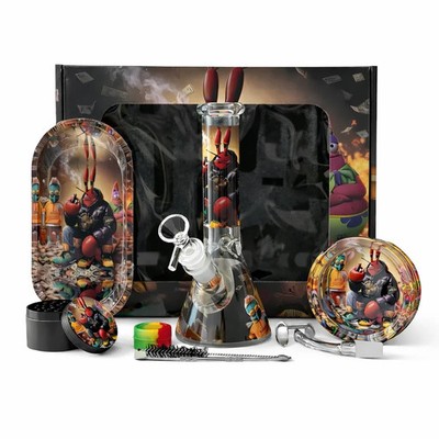 Crabby Street Boss | Glass Beaker Bong | Complete Gift Set | Premium Session Kit