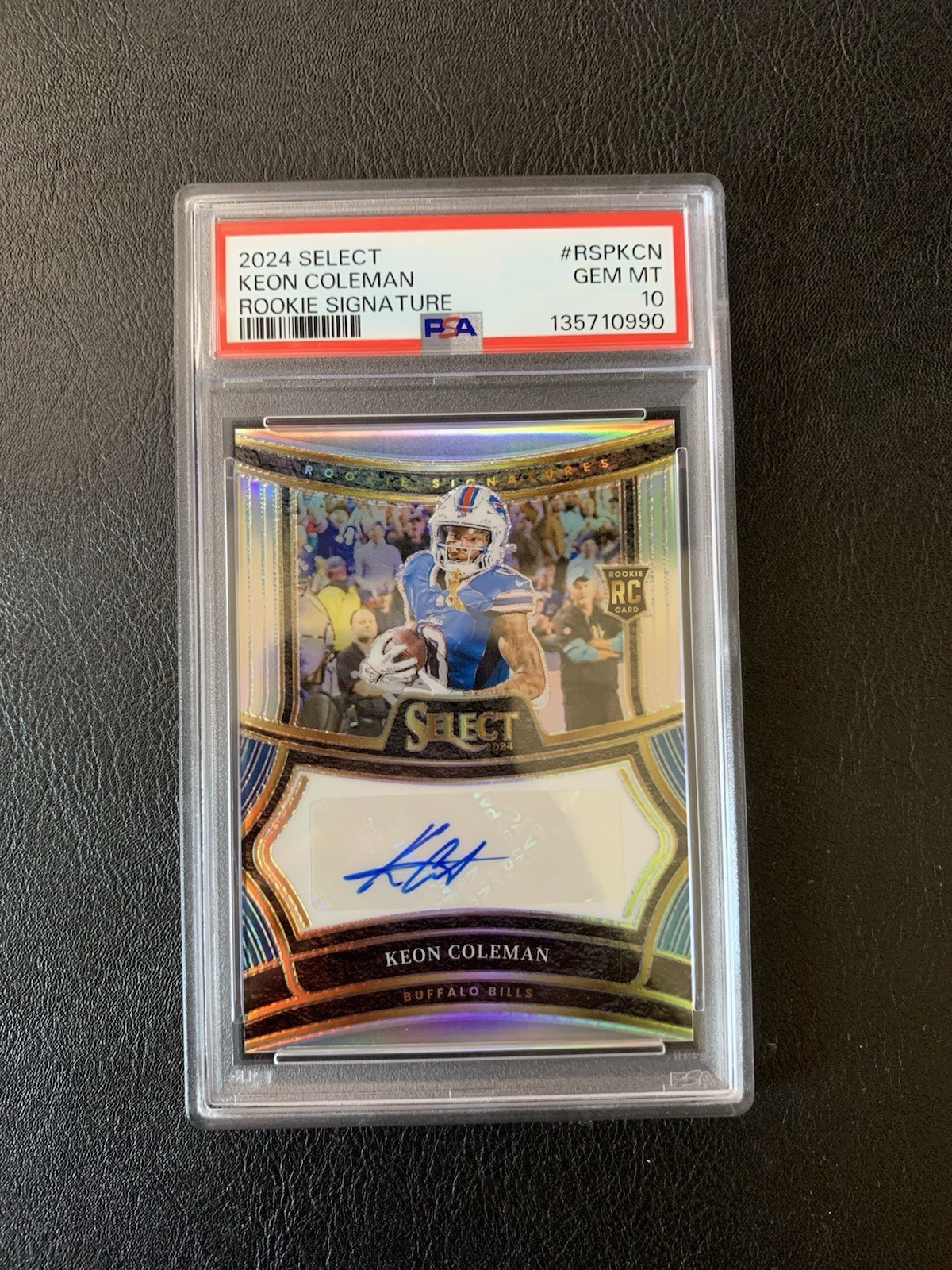 2170 Keon Coleman 2024 Panini Select #RSP-KCN Rookie Auto Rookie RC /399 PSA 10