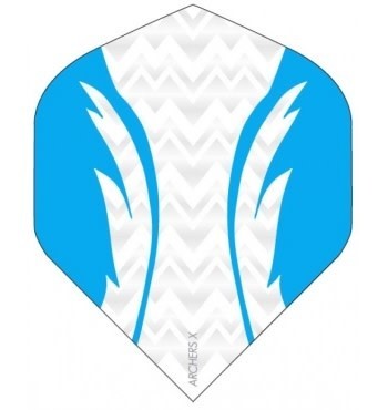 Archers X Pro White Aqua Standard Dart Flights - Picture 1 of 1
